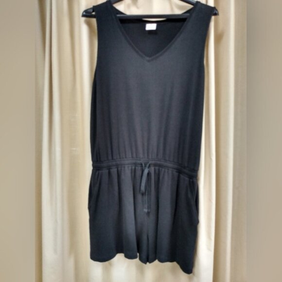 Amazon Essentials Women's Studio Terry Fleece Dark Navy Romper - Picture 3 of 6